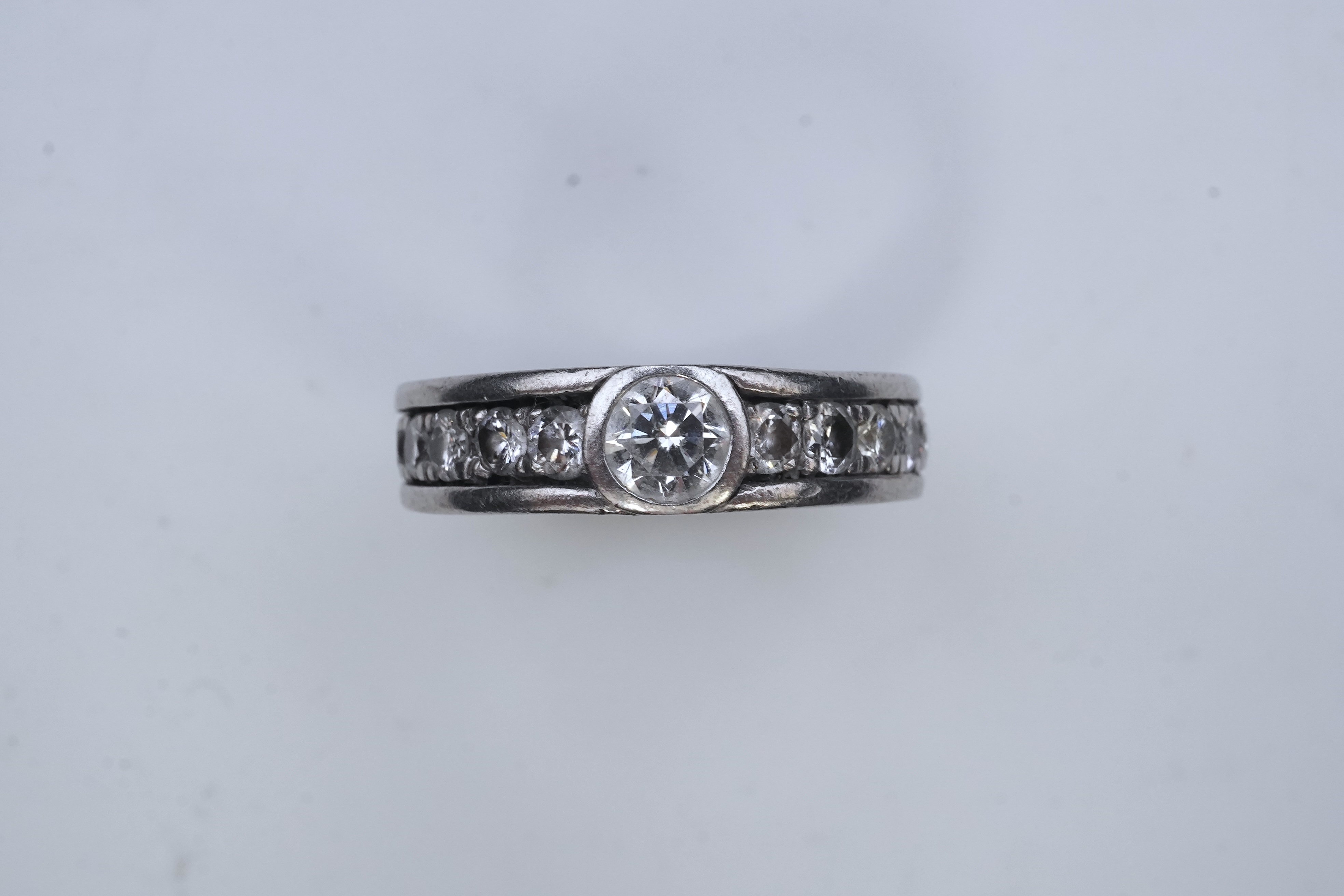 A diamond eternity ring